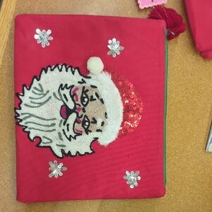 Festive Red Santa Pouch